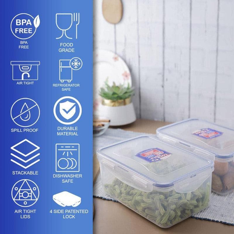Delight Bites Rectangle Lunch Box (1400 ML) - Set Of Two media 5