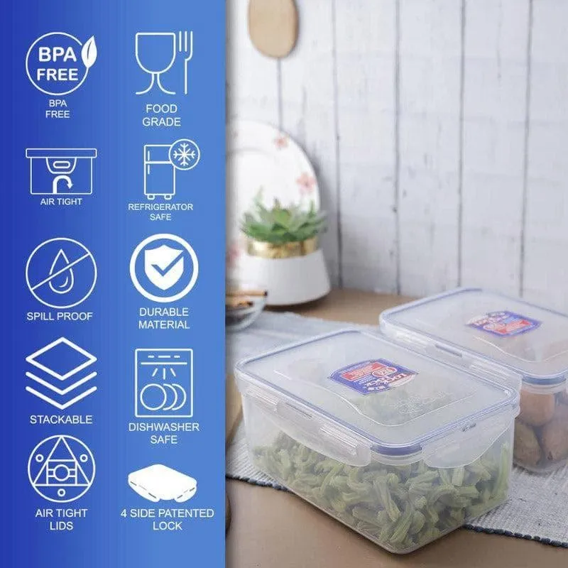 Delight Bites Rectangle Lunch Box (1400 ML) - Set Of Two media 5