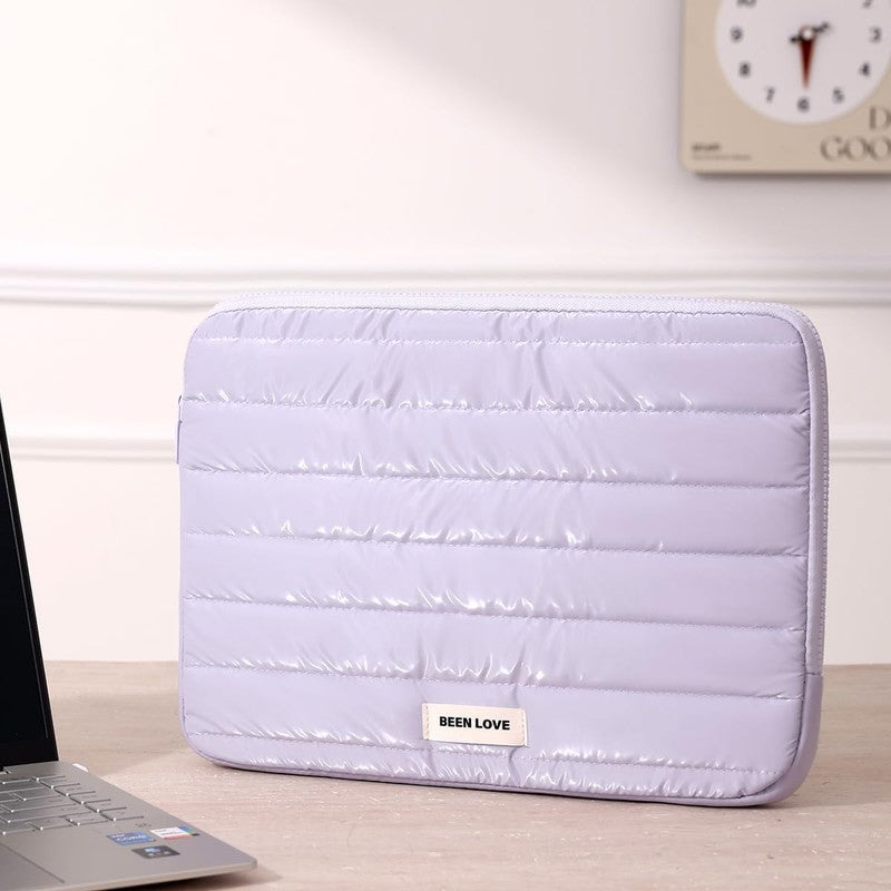 Midnight Purple Quilted Laptop Sleeve media 6