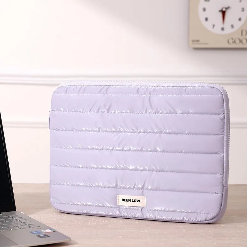 Midnight Purple Quilted Laptop Sleeve media 6