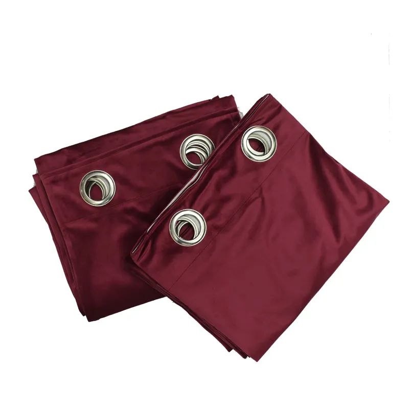 Cisco Solid Curtains (Maroon) - Set Of Two media 7