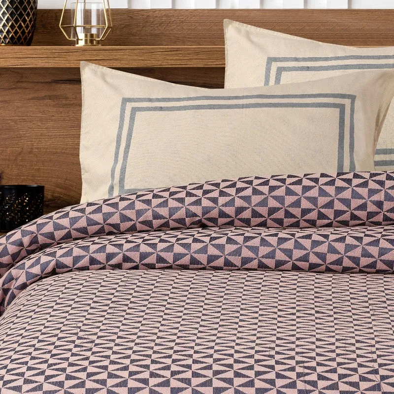 Prism Play Cotton Bedsheet (Purple) - 224 TC media 4