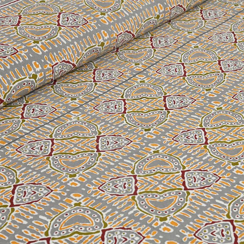Seijun Mural Cotton Bedsheet (Yellow) - 180 TC media 5