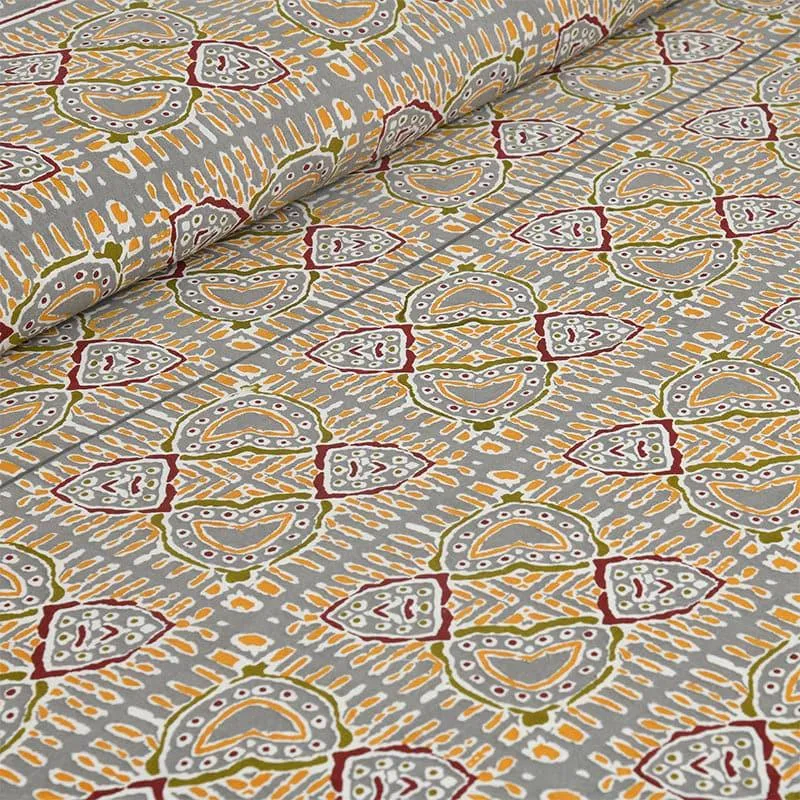 Seijun Mural Cotton Bedsheet (Yellow) - 180 TC media 5