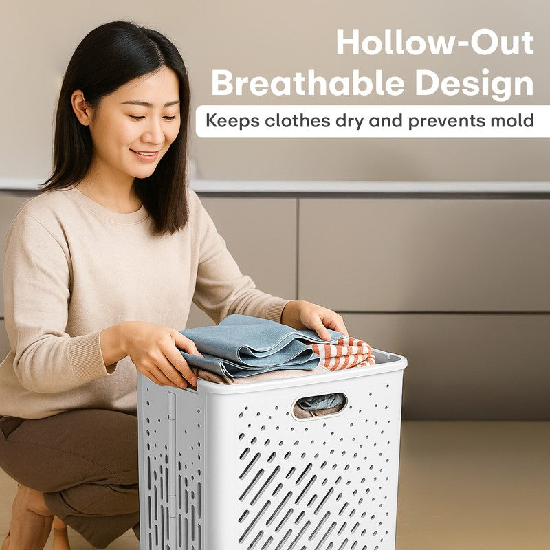 Rioware FreshFlow Laundry Basket - White media 7