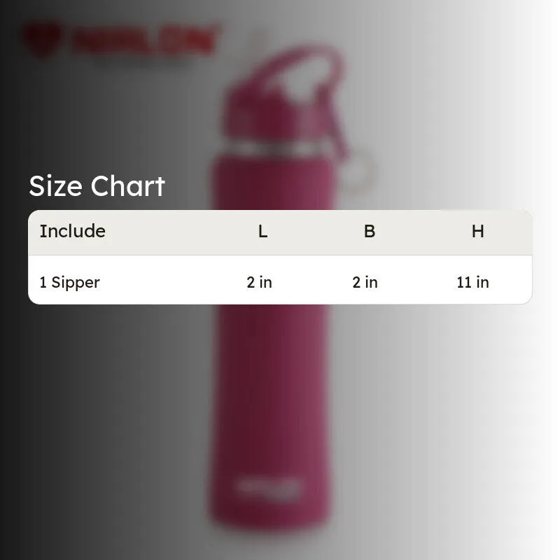 Valento Sipper Water Bottle (Pink) - 750 mL media 7