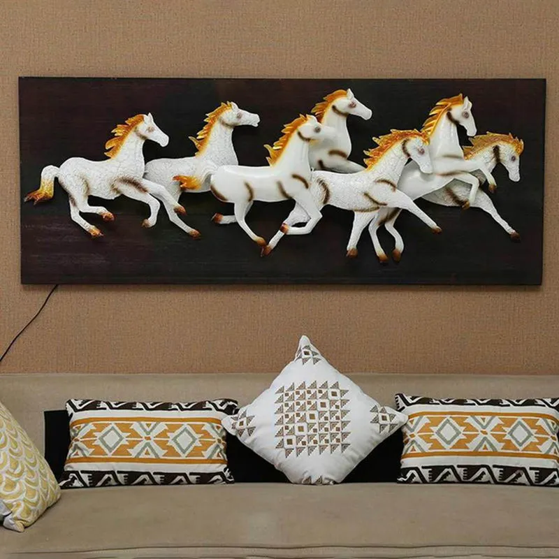 Palomino Gallop Iron Wall Accent With Wooden Frame media 1
