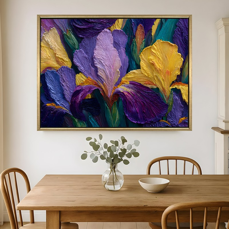 Violet Whisper Canvas Wall Painting With Frame
