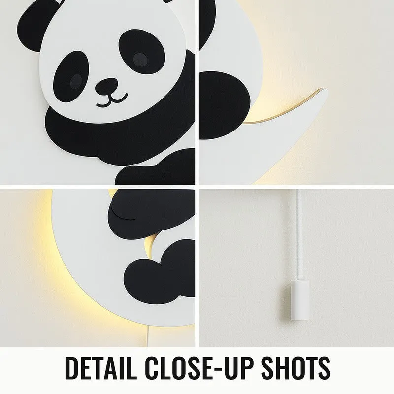 MoonPaw Panda Battery Operated MDF Wall Lamp media 6