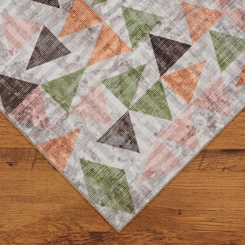 Isaac Geometric Carpet - Orange & Pink media 5
