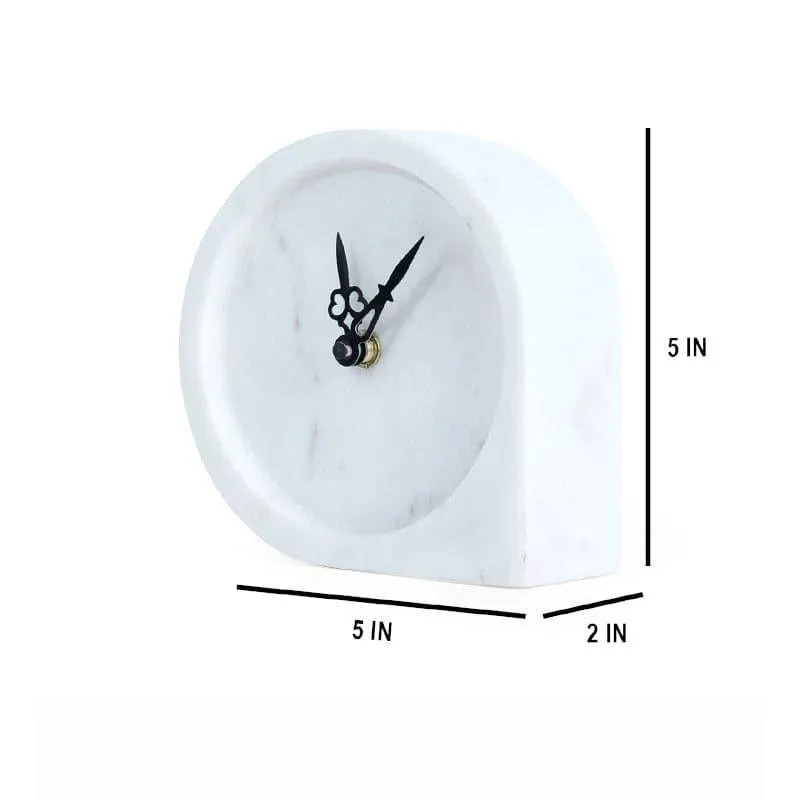 Maroda Hand Crafted Marble Table Clock media 4
