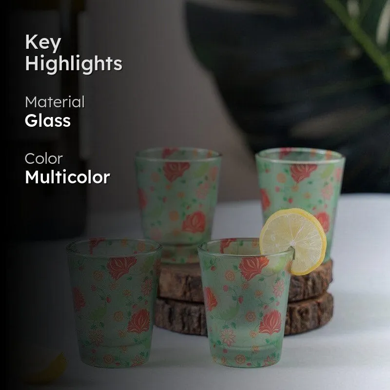 Regal Lotus Frosted Shot Glass (30 ml) - Set Of Four media 2