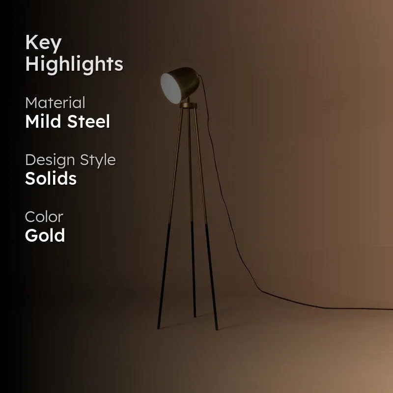 Orange Tree Rea Floor Lamp - Golden media 2