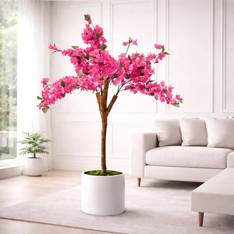 Serenity Bougainvillea Artificial Plant With Black Plastic Pot - 165 cm (5.4 ft) media 3