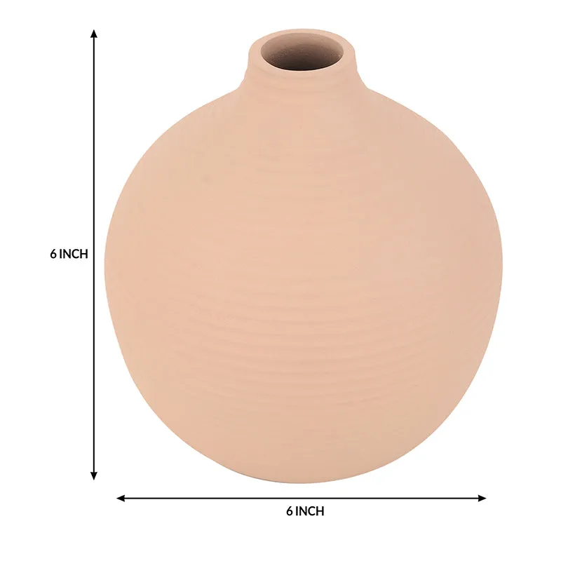 Vesare Curve Aluminium Vase - Peach media 5