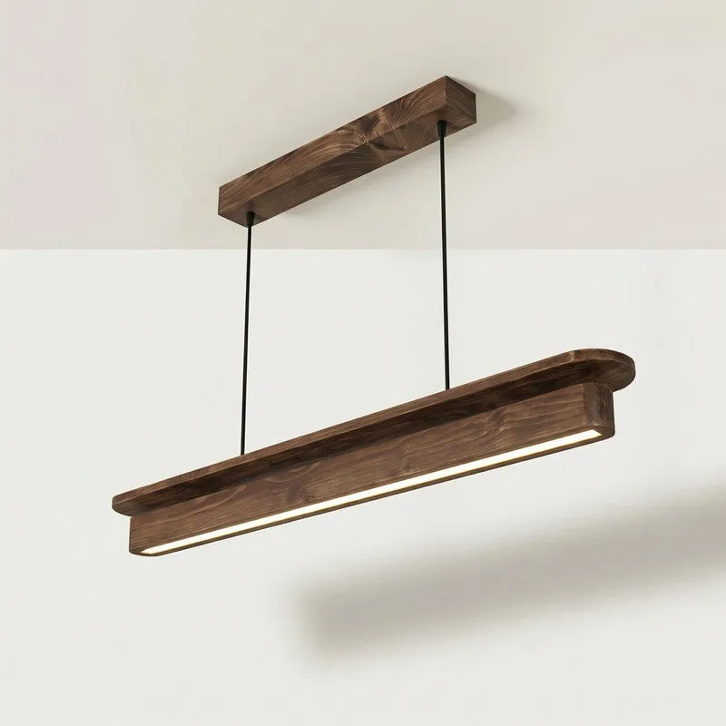 BeamStrip Wooden Ceiling Lamp - Brown media 4