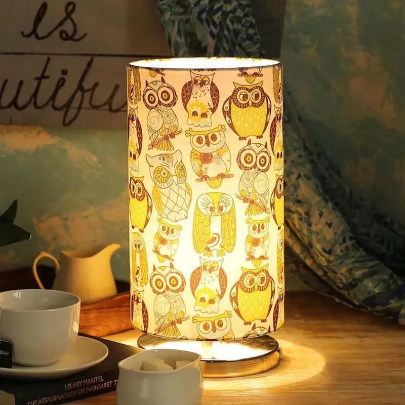 The Wise Owl Fabric Table Lamp - Multicolor media 1
