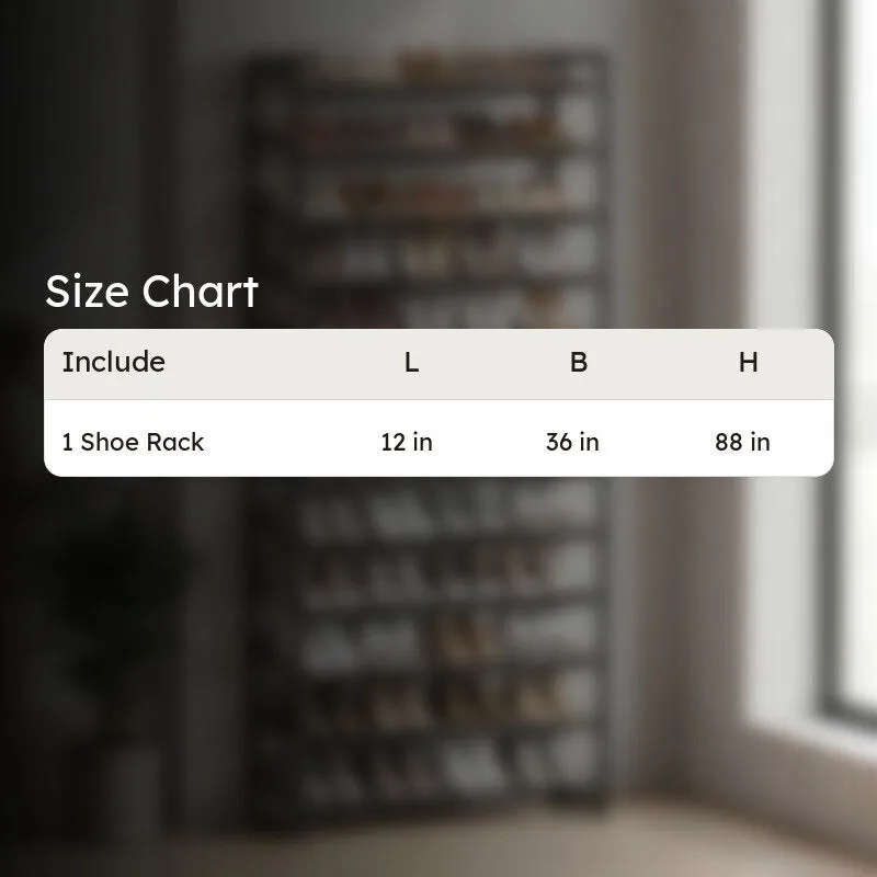 Elegant Metal Shoe Rack - Black media 7