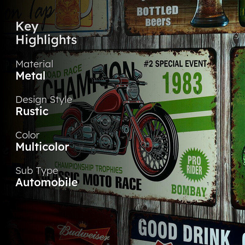 Road Race 1983 Retro Metal Wall Accent media 2