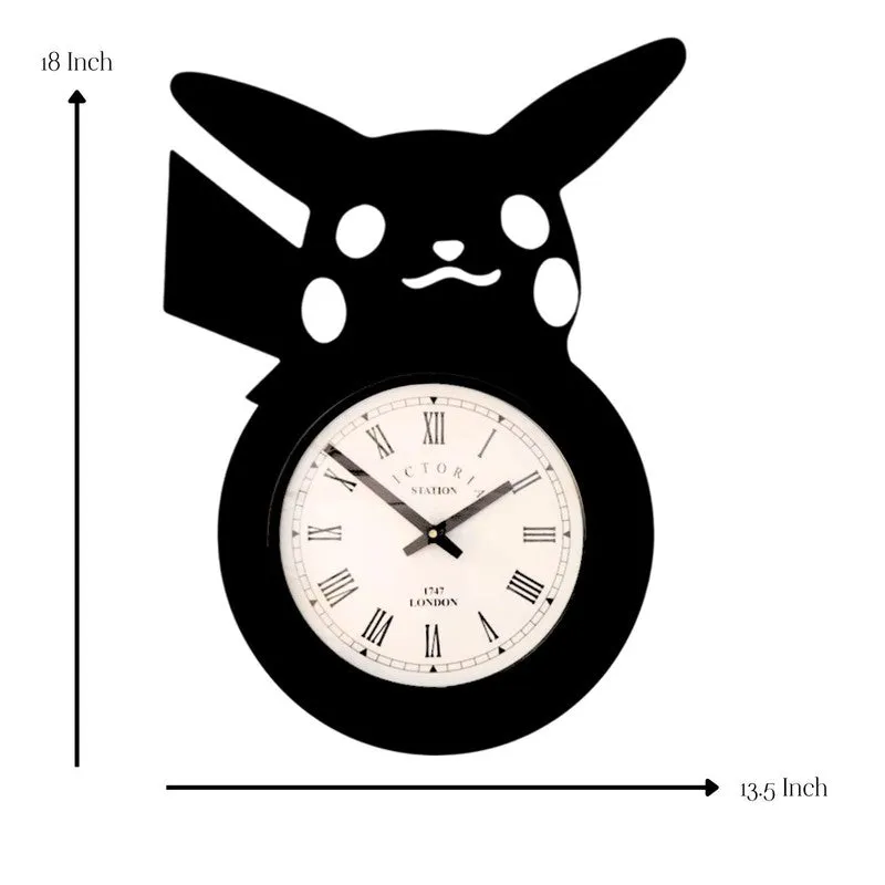 Bunny Steel Analog Wall Clock - Black media 7