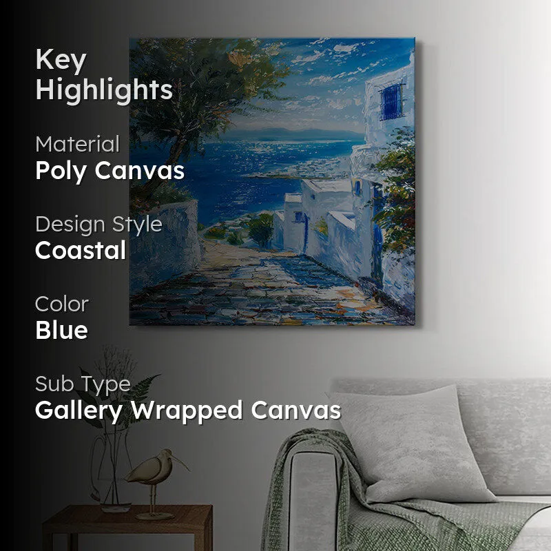 Meditteranean Street Poly Canvas Wall Painting media 2