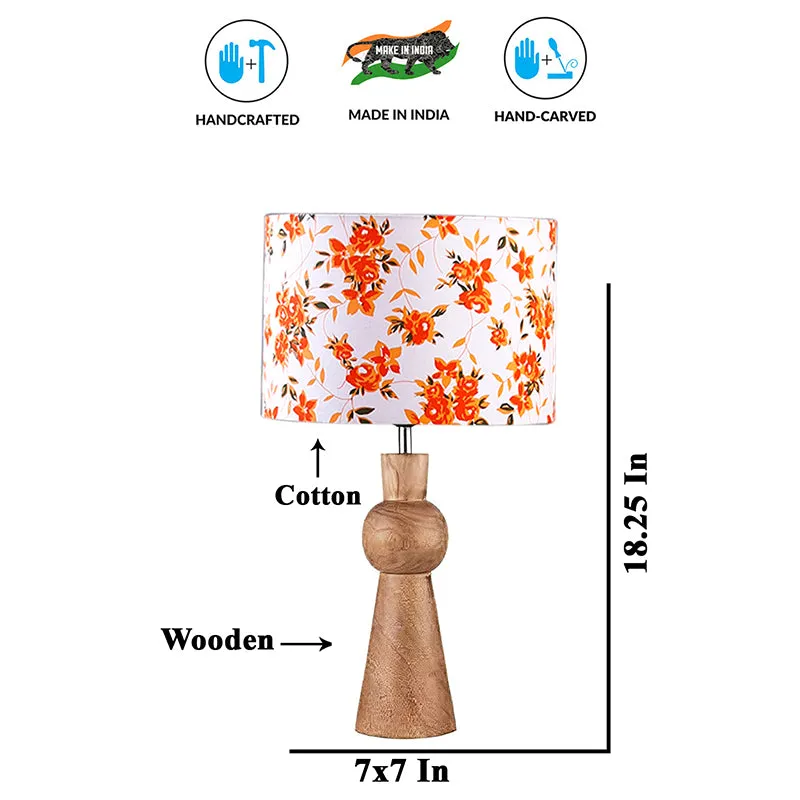 Angler Printed Wooden Table Lamp - Multicolor media 5