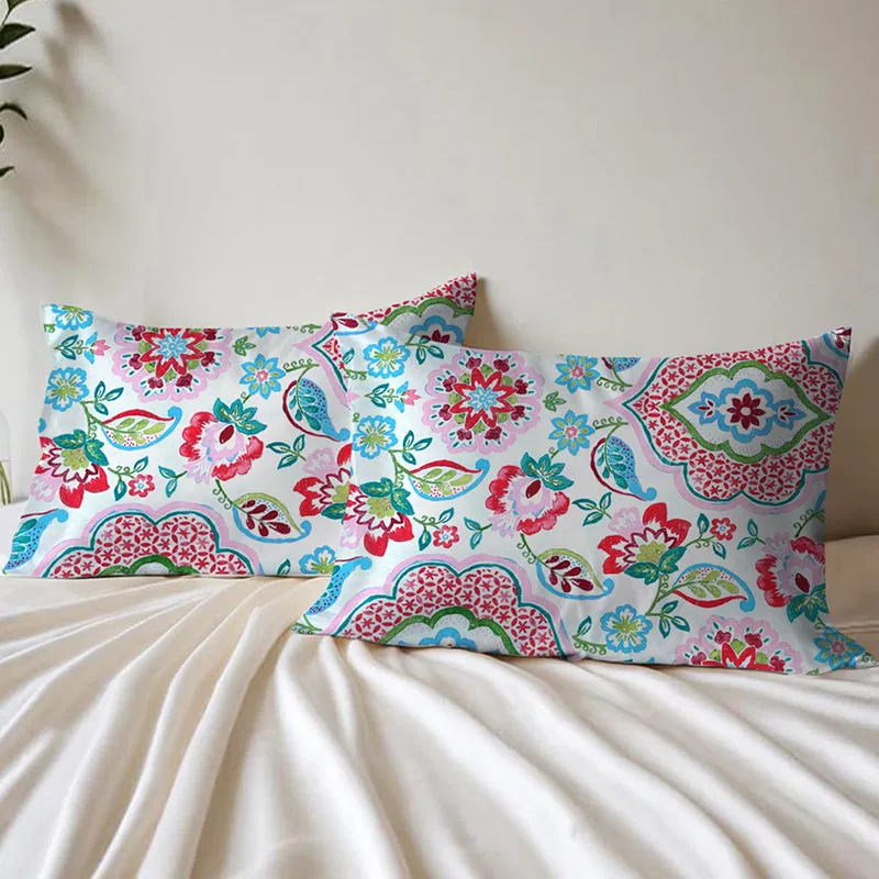 Scarlet Petals Pillow Cover - Set Of Two media 1