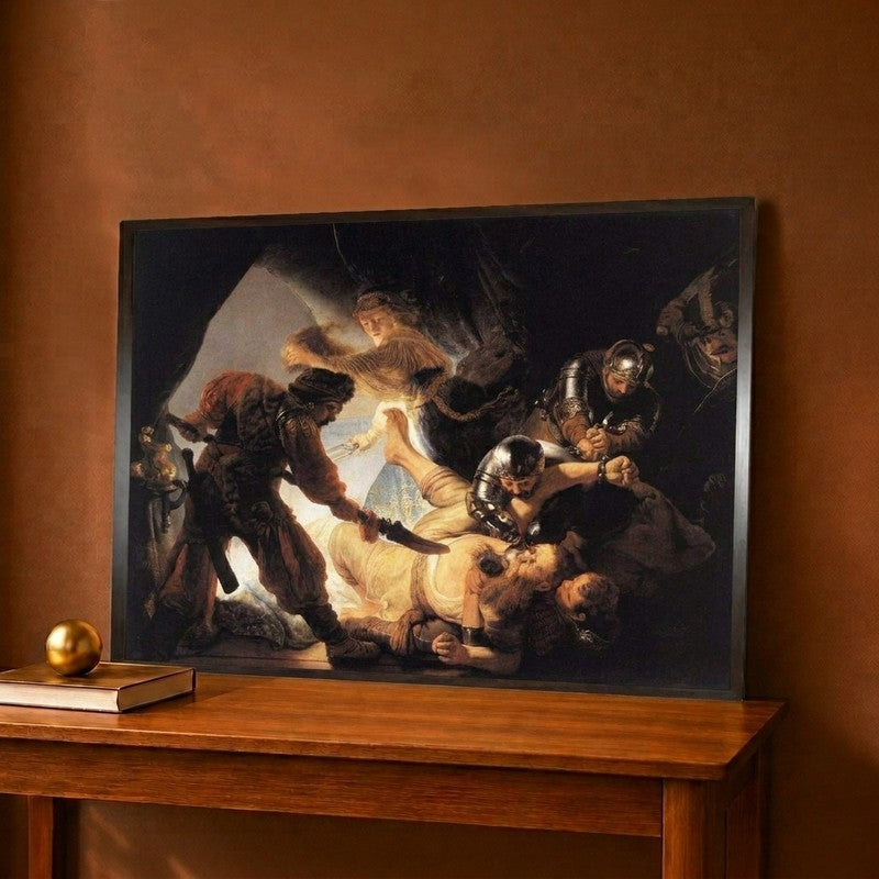 The Blinding of Samson Canvas Wall Painting - 12 x 9 Inches
