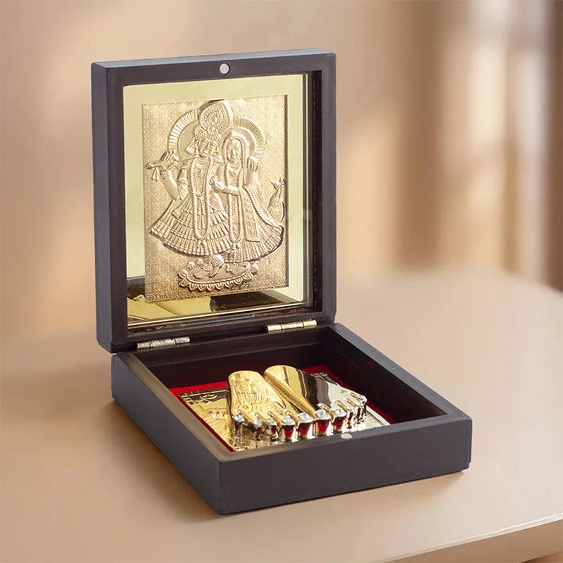 Radha Krishna Gold Plated Religious Accent media 1