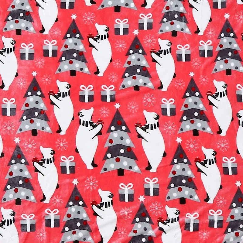 Monte Carlo Whimsical Winter Wrap Kids Blanket (Red) - 300 GSM media 4