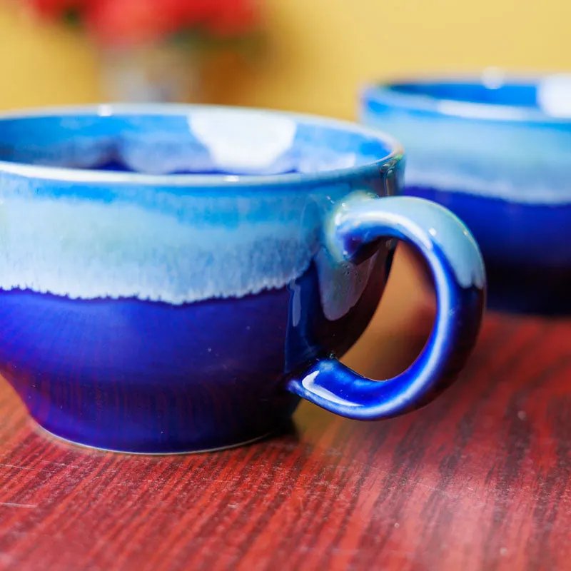Cafe Ceramic Coffee Mug (400 mL Each) - Set of Two media 4