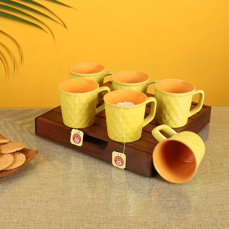 Rabeeha Ceramic Tea Cup (150 mL Each) - Set of Six