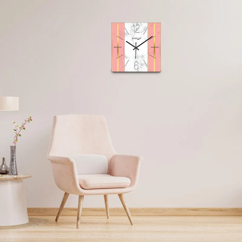 Kyron Analog Wall Clock - White,Pink media 4
