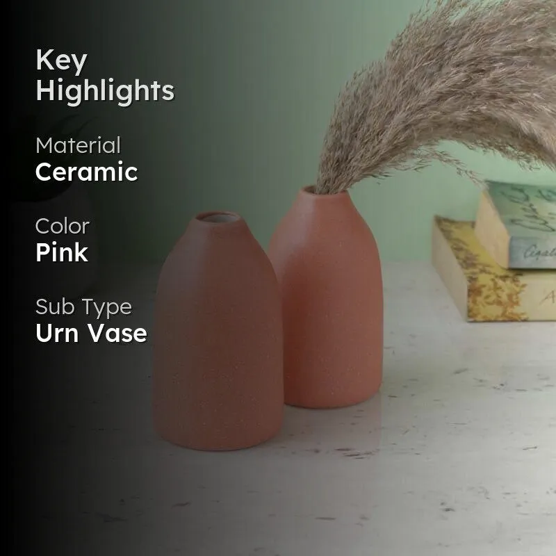 Blush Bang Ceramic Vase - Set Of Two media 2