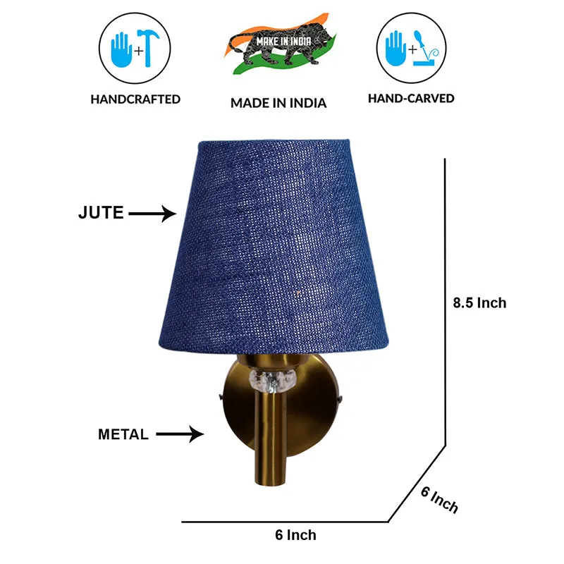 Aquilla Jute & Steel Wall Lamp - Blue media 6