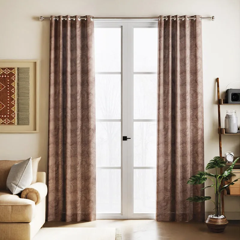 Sabrina Jacquard Blackout Curtain - Set Of Two media 1