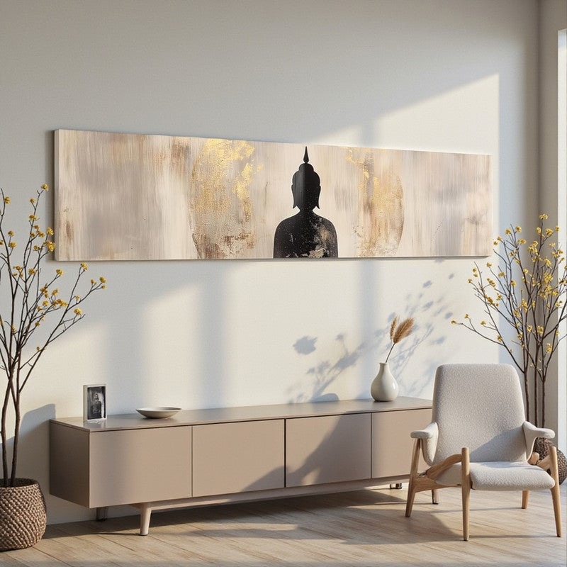 Shadow Of Gautama Spiritual Canvas Wall Art media 4