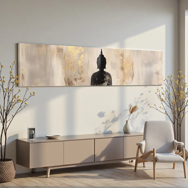 Shadow Of Gautama Spiritual Canvas Wall Art media 4