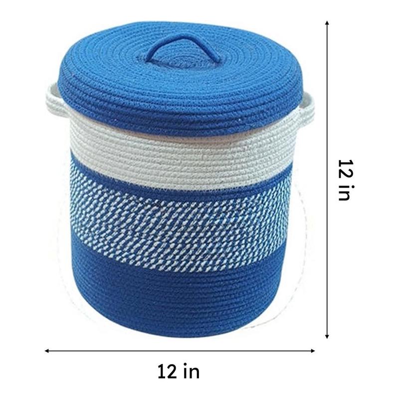 Stasha Cotton Laundry Basket media 7