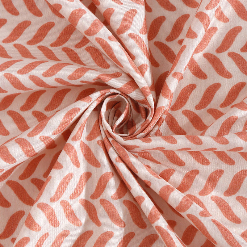 Stripe Sway Geometric Bedsheet (Red) - 130 GSM media 5