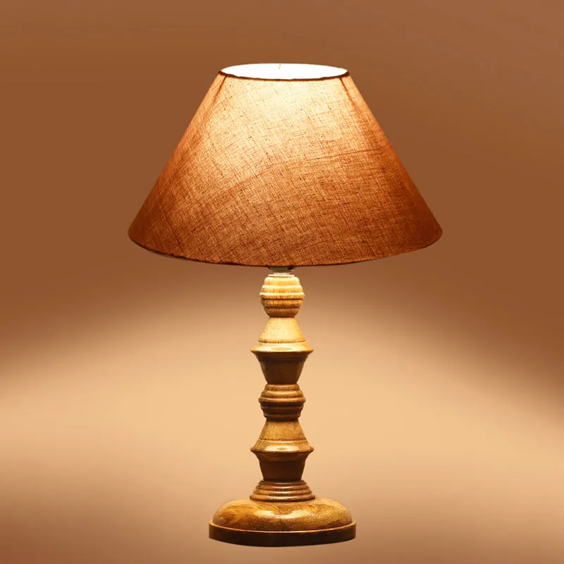 Cotin II Timber Wooden Table Lamp - Grey,Brown media 5