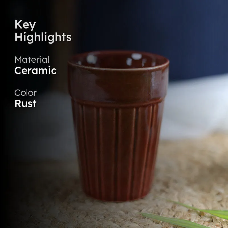 Nicoletta Ceramic Kulhad (Rust Red) -150 mL media 2