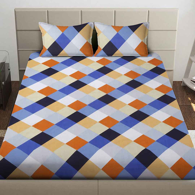 Dreamy Facets Geometric Bedsheet - 130 GSM media 3