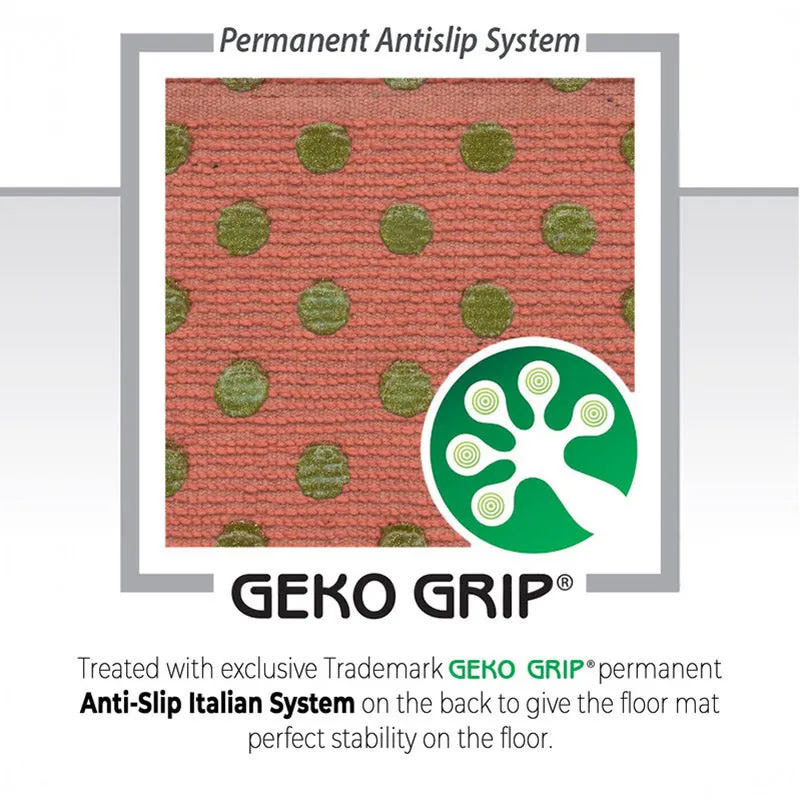 Close-up of the orange mat underside showing its anti-skid grip texture