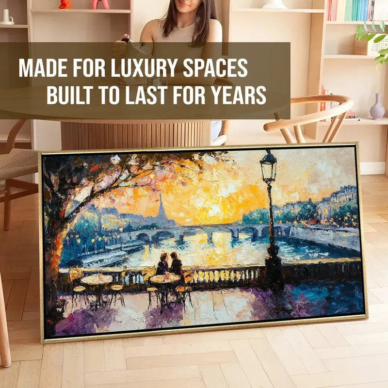 Metropolis Canvas Wall Painting With Frame media 7