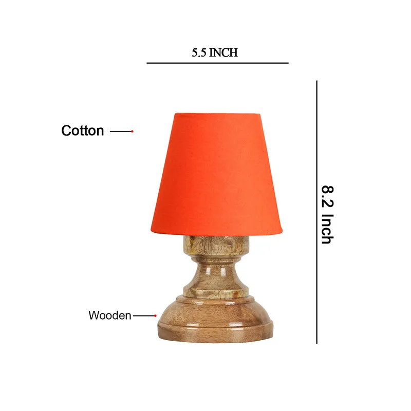 Harolda Fabric Table Lamp - Orange,Brown media 5
