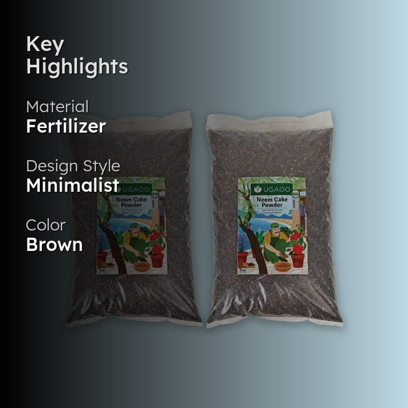 Ugaoo Organic Fertilizer & Pest Repellent Neem Cake Powder - (1kg/5kg/10kg) media 2