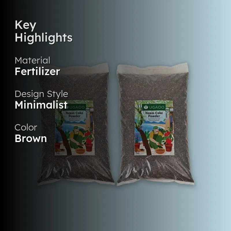 Ugaoo Organic Fertilizer & Pest Repellent Neem Cake Powder - (1kg/5kg/10kg) media 2