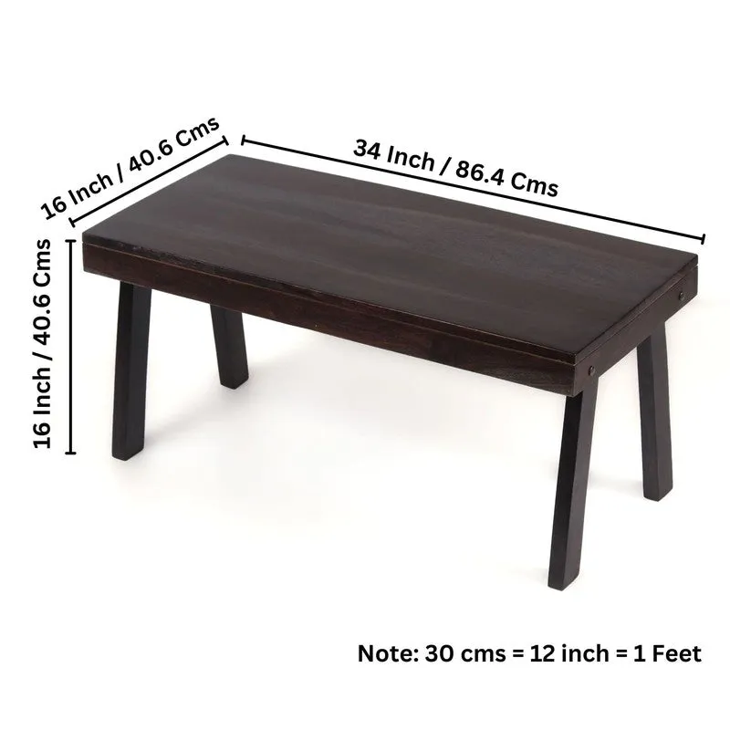 Xavro Sheesham Wooden Center Table - Black media 12
