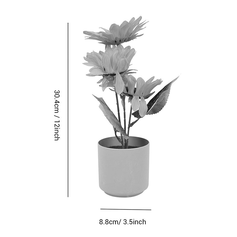 Eterna Petals Artificial Sunflower With Pot media 5